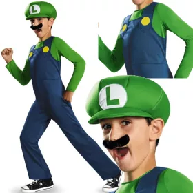   OUTLET Costum de carnaval Super Mario pentru baiat Luigi defilare costum 134-146 cm (10-12 ani) - marfa returnata