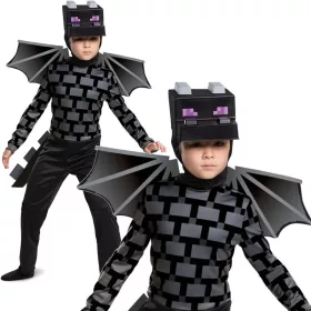   OUTLET Costum de carnaval Minecraft pentru baieti Ender Dragon Dragon End Costume Show 110-122cm (4-6 ani) DUPĂ RETURNARE