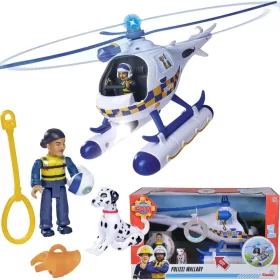   OUTLET Fireman Sam Police Helicopter Wallaby Lumina/sunet - produs incomplet