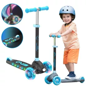   OUTLET EVO Tricicleta reglabila pentru copii Eclipse Blue Roti si suport luminoase - marfuri returnate
