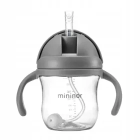  Sticla de apa MININOR Tritan / cana sippy cu paie 220 ml