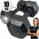  Haltere fixe din fontă Kawmet 2x 10 kg