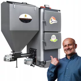    Cuptor de cărbune Eco-mazăre, clasa 5, 75 kW Cazan cu alimentator PLESZEWSKI