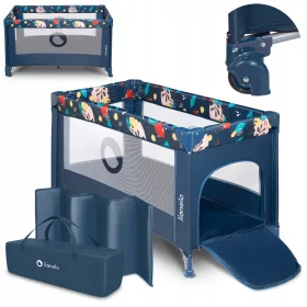    Patut de voiaj Lionelo 65 x 125 cm nuante de roz + protectie contact priza GR 8x Lionelo