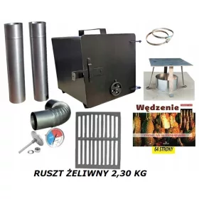    Set șemineu țeavă de fumat cot grătar fontă 25x25x32 3mm