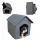  Casa pentru caini Fuks nuante de gri 60 cm x 57 cm