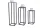 Set de 3 Jardiniere Metalice în Stil Loft Industrial, Negru Mat