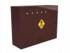 Dulap de gaz Jurdaw maro 800 × 600 × 250 mm fără perete din spate, cu cheie de rezervă