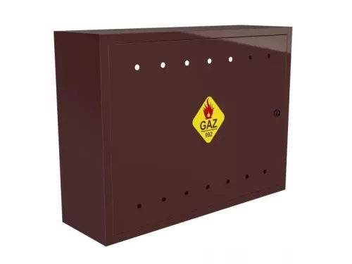 Dulap de gaz Jurdaw maro 800 × 600 × 250 mm fără perete din spate, cu cheie de rezervă