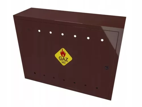 Dulap de gaz Jurdaw maro 800 × 600 × 250 mm fără perete din spate, cu cheie de rezervă