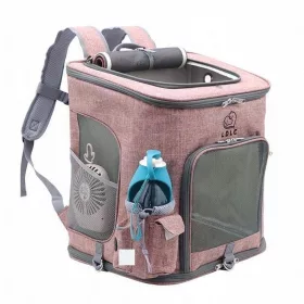    Rucsac de transport pentru caini nuante de roz S/M 38 cm x 42 cm x 38 cm