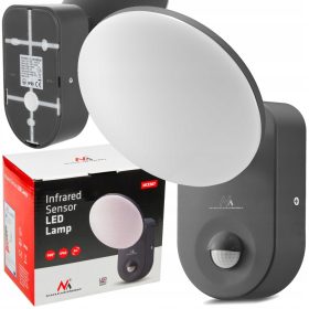    Lampă de grădină Maclean abajururi de gri și argintiu sursă LED integrată 15 W + CUTIE AMBALAJ