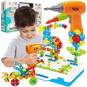    Blocuri de construcție MOSAIC, șuruburi, șurubelniță 4 în 1