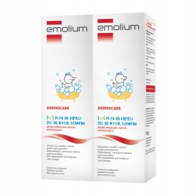   Emolium Dermocare 3 în 1: Șampon, Gel de Duș și Spumant de Baie pentru Bebeluși