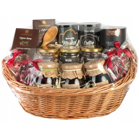  Delicatessen COș CADOU set de miere și ceaiuri