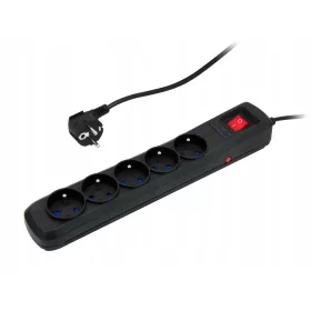  Prelungitor de supratensiune Armac, 3 m, 5 prize, negru