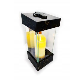  LUMANARE MARE DE STICLA CU OGLINZA + LUMANARE LED