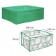 Husa protectoră pentru mobilier de grădină, masă și scaune, verde, 200x160x70 cm