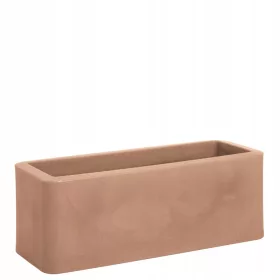    Ghiveci Nicola 50 cm x 20 x 18 cm, plastic, nuante de maro si bej