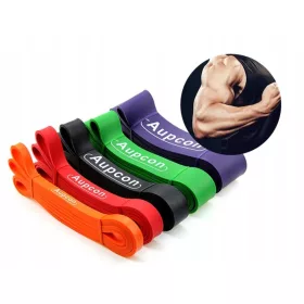    Set de 5 BANDE DE REZISTENTA PENTRU EXERCITII intr-o geanta CROSSFIT