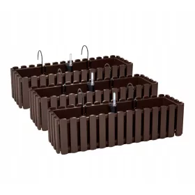    3x Cutie de jardiniera pentru balcon DDEF600 Cârlige + Sistem