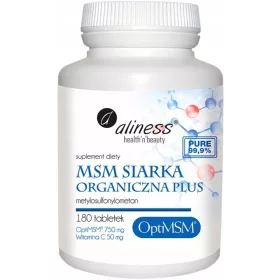  MSM Siarka Organiczna Plus cu Vitamina C, 180 tablete - Aliness