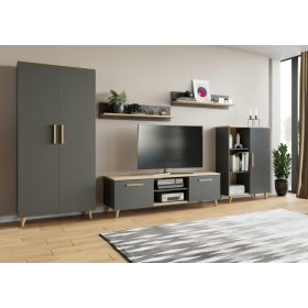  Set de mobilier Matkam Meble Nord antracit 5 piese