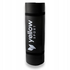  Covoraș sport galben 183 cm x 61 cm negru