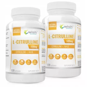  L-Citrulină 500mg WISH Pharmaceutical®, Supliment pentru Sportivi și Vegetarieni, 240 Capsule