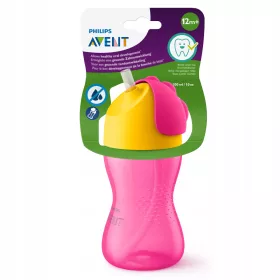  Cana Philips Avent cu pai 300 ml roz