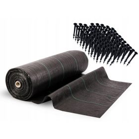    Țesătură de mulci agricol (anti buruieni) Plonos negru 160 x 10000 cm 70 g/m²