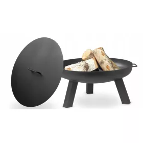  Focar inalt 80 cm pentru foc de tabara Grill + capac
