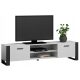  Suport TV în picioare ALBA, 185 cm, comodă, alb și negru