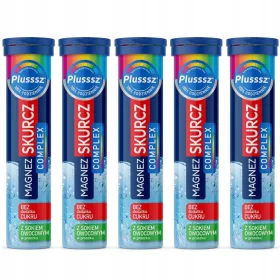   Complex de Magneziu și Potasiu Plusssz, Fără Zahăr, cu Aromă de Portocale și Grapefruit - 100 Tablete Efervescente