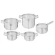  Set oale cu capace TEFAL Nordica, inductie, otel, 10 bucati.