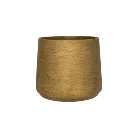    Ghivece de ceramică 23 cm x 23 x 19 cm diametru 23 cm ceramică nuanțe de galben și auriu