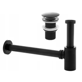   Set Yoka Home BK.SYPOP-14-BLK negru: scurgere fara preaplin si sifon