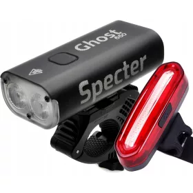   Lampă pentru bicicletă Spectre Ghost 650 lm USB + Lampă pentru bicicletă Spectre YQ-Y19, baterie de 120 lm