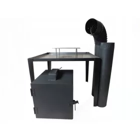  Set complet pentru afumătoare: focar, țevi, suport