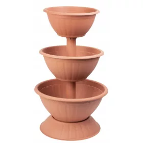    Ghiveci Strend Pro 82 cm x 47,5 x 82 cm plastic, nuanțe de maro și bej, nuanțe de portocaliu