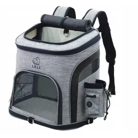    Rucsac de transport pentru câini, material textil, nuanțe de gri, S 37 cm x 40 cm x 0 cm