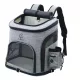  Rucsac de transport pentru câini, material textil, nuanțe de gri, S 37 cm x 40 cm x 0 cm