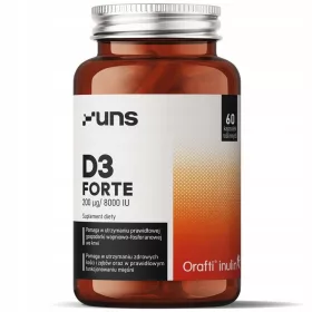   UNS D3 Forte 200ug/8000IU - 60 Capsule Vegane cu Vitamina D și Inulină