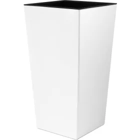    Ghiveci Prosperplast 40 cm x 40 x 75 cm diametru 40 cm plastic alb + Insert pentru ghivece patrate IPWKS400