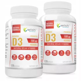   Vitamina D3 100µg 4000IU + Prebiotic - Suport pentru Oase și Imunitate