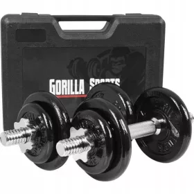  Haltere reglabile din fontă Gorilla Sports 2x 10 kg