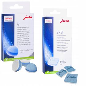    Tablete de curatare pentru ceainice si cafetiere Jura 62715 6 buc + Tablete detartrante pentru aparate de cafea Jura Pastile de detartrare
