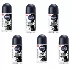  NIVEA MEN Black White antiperspirant barbatesc 6 buc.