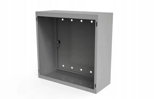 Dulap de gaz gri SGOD-04 600 × 600 × 250 mm, RAL 7040, fără perete din spate