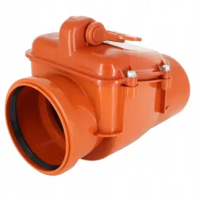   Supapă de reținere pentru canalizare Ø110 mm din PP, portocaliu